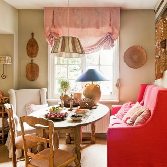 Селски дизайн на кухня за хол