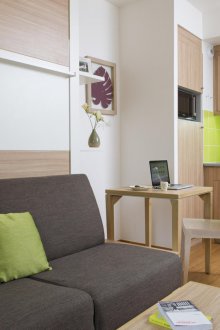 Ламиниран дизайн на кухнята за хол