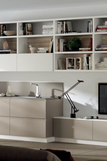 Дизайн на дневна кухня с мебели