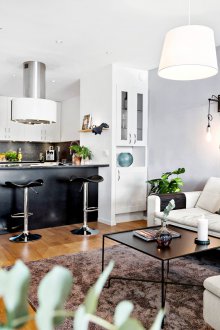 Art nouveau дизайн на кухня за всекидневна