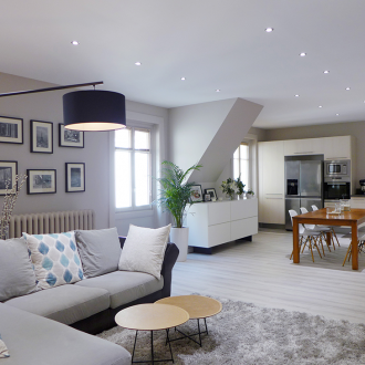 Прост дизайн на кухня за всекидневна