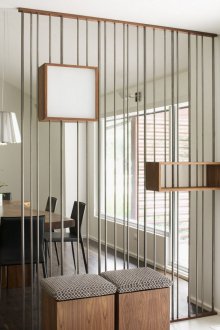 Дизайн на кухненско зониране на хол