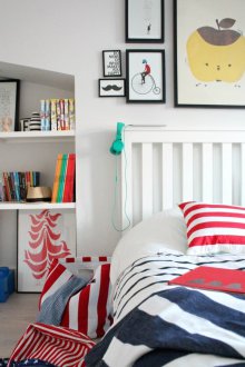 Gestreifte Kinderzimmerdekoration