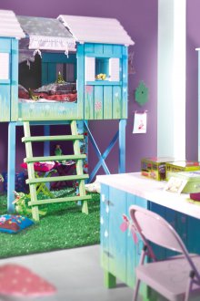 Möbeldekor mit Zeichnungen eines Kinderzimmers