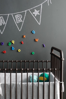 Dekor an der Wand eines Kinderzimmers