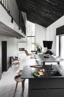 Zoning-Ideen in einem monochromen Interieur