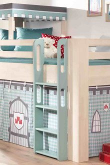 Kindergarten für zwei Kinder mit einem Bett