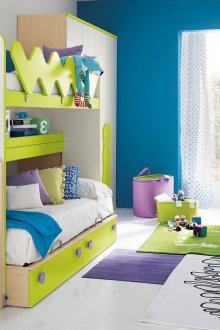 Kindergarten für zwei Kinder mit Möbeln