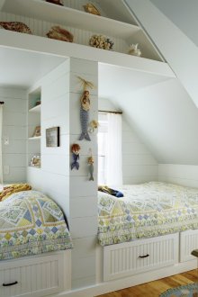 Kindergarten für zwei Kinder im maritimen Stil