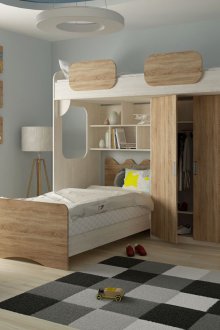 Kindergarten für zwei Kinder mit Garderobe