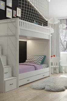 Kinderzimmer für zwei Kinder mit einem Wigwam