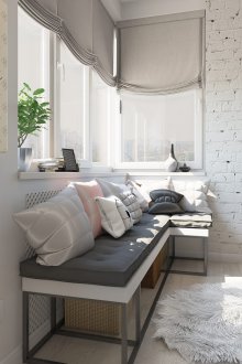 Gaya pangsapuri satu bilik dengan balkoni