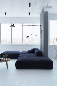 Studio studio Minimalism hitam dan putih