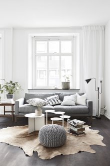 Apartmen studio dalam gaya Scandinavia