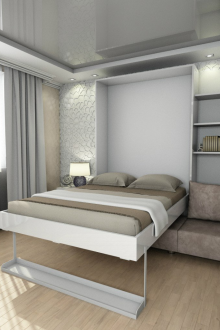 Lipat katil sofa di dalam bilik tidur