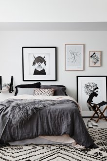 Графични изображения в интериора на спалнята