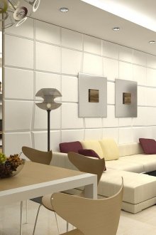 Огледален панел за подчертаване на зоната за хранене в интериора