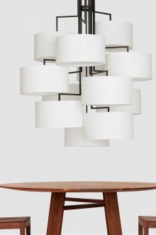 Черно-бял дизайнерски полилей за кухнята