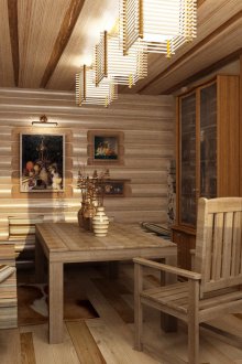 Интериорът на малка съблекалня