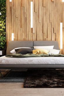 Lampu dinding di bilik tidur