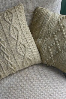 Декоративните възглавници с плетени капаци ще добавят комфорт на вашия интериор