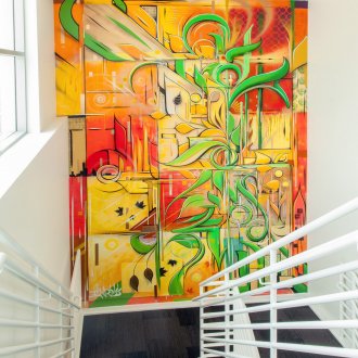 Ярки графити в офиса