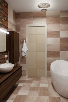 Susun atur jubin berasingan dengan warna