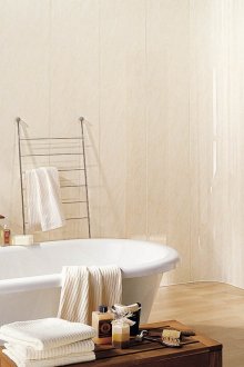 Бежови PVC панели в банята