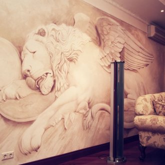 Голям стенопис в интериора