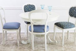 White and Blue Country Chairs