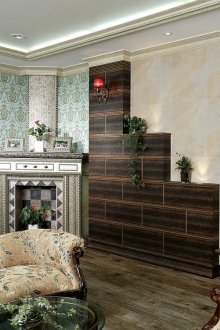 Покривки в хола с декоративна камина