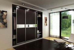 Black fitted wardrobe