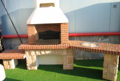 Brick BBQ stove with sink