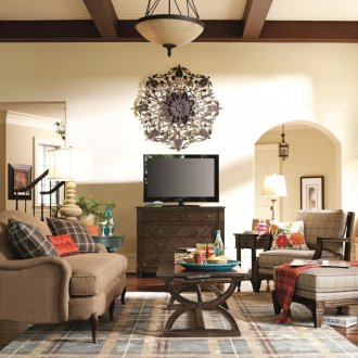 Уютна всекидневна във винтидж стил