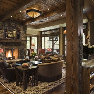 Тъмна селска всекидневна