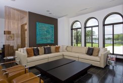 Spacious modern living room in a country house