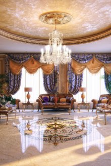 Die Kombination aus klassischen und orientalischen Stilen im Innenraum