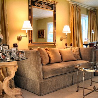 Discreet Empire style living room