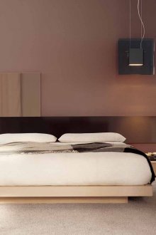 Japanese-style bedroom in pastel colors