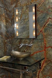 Marmar gelap yang luar biasa di bilik mandi