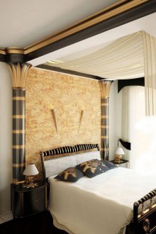 Дизайн на спалня в египетски стил