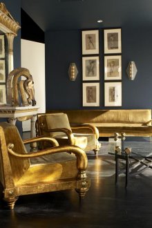 Мебели за хол в златен египетски стил