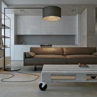 Minimalistisches Dekor im Wohnzimmer