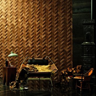 Кожена стена в интериора