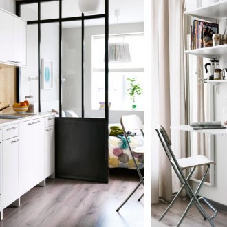 Разделен аквариум в кухнята