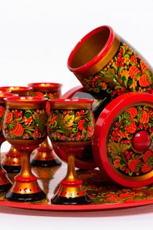 Прибори за хранене за декор с картини в руски народен стил