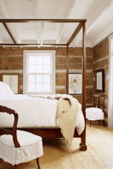 Естествено дърво в декорацията на спалнята