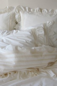 Tempat tidur bergaya yang cantik lusuh